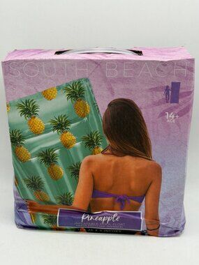 Pineapple Inflatable Pool Float - South Beach Tropical Collection 71" X 26" X 5"